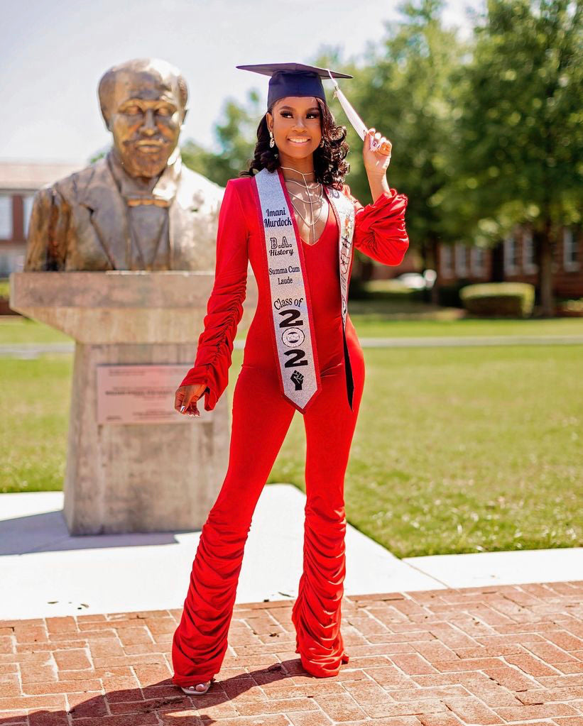 College- Full Glitter Custom Graduation Stole Mezmerized Designs College- Full Glitter Custom Graduation Stole Mezmerized Designs