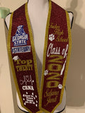 College- Full Glitter Custom Graduation Stole